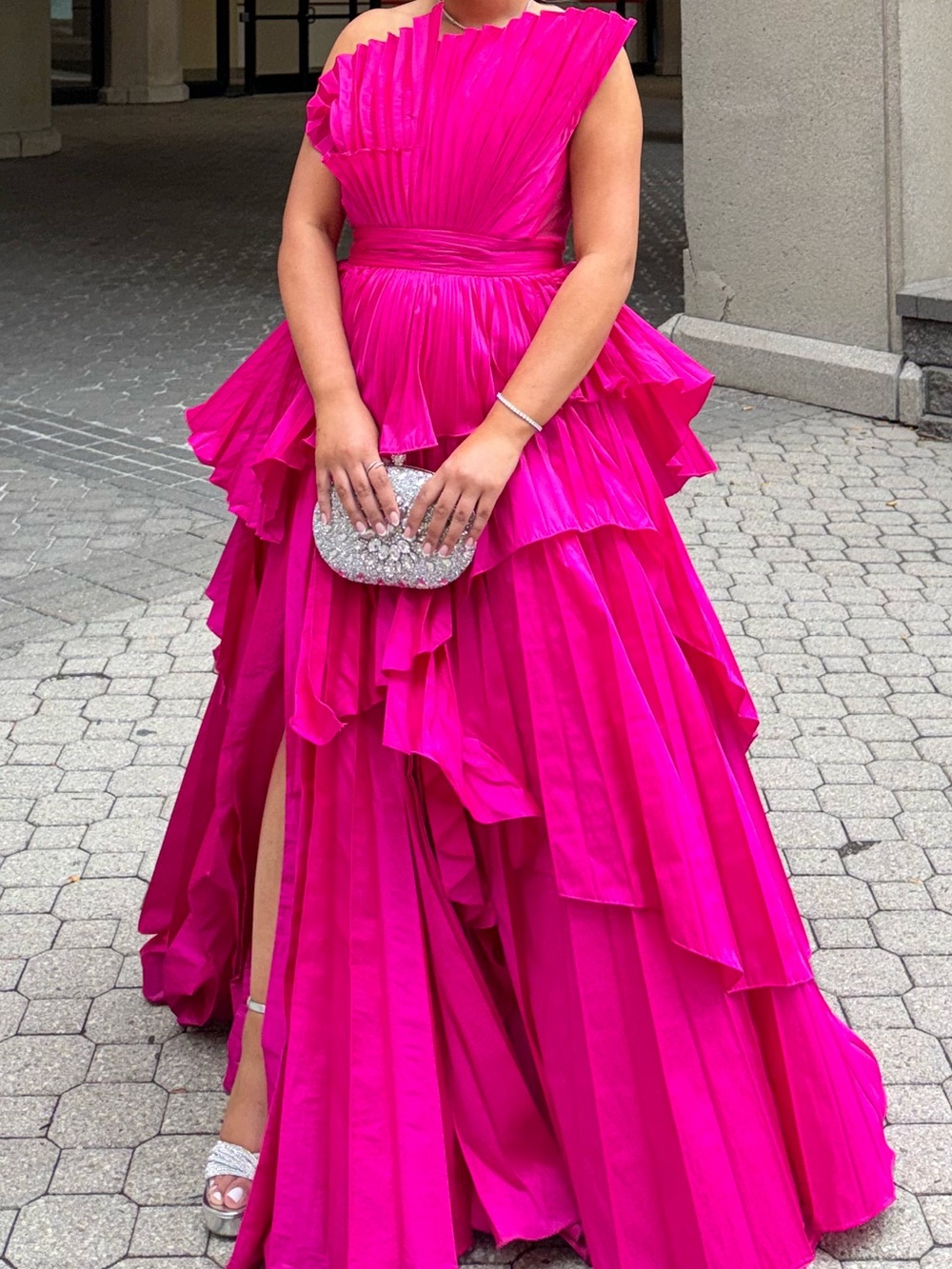 Tarik Ediz 53037 - Tiered A-Line Evening Gown